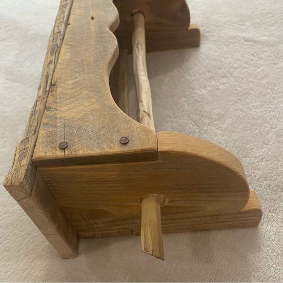 Handmade Wood and Metal Paper Towel Holder - Picture 5 of 8